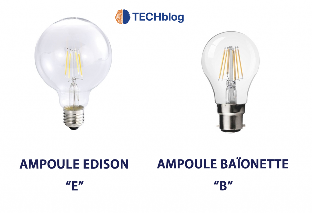 Quelle est la différence entre un culot d'ampoule Led E14 et E27 ?